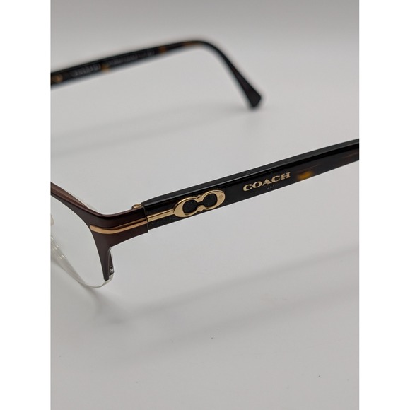 Coach HC5058 Jackie Half Rim Cat Eye Eyeglasses Satin Dark Brown Tortoise 49-17 main image 4